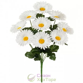 Букет искусственных ромашек белых 40см (№774-Б)