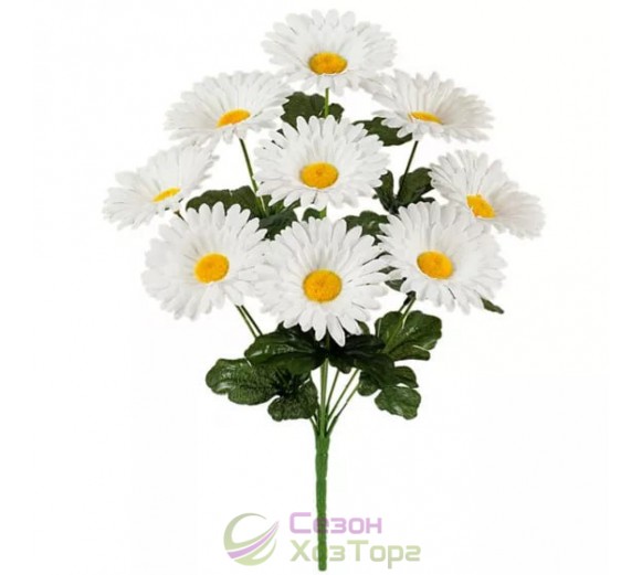 Букет искусственных ромашек белых 40см (№774-Б)
