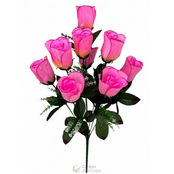Букет искусственных роз в бутонах 58 см (№8087)