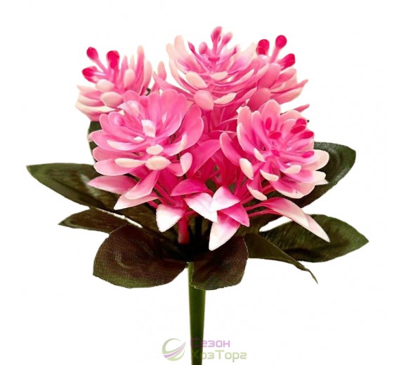 Штучний пластиковий букет бордюр Півонія-шишка 18см (№8151)