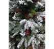 Ялина Лита з шишками та калиною засніжена, зі вставками з хвої ПВХ 1,5м (SH360) 
