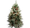 Ель Литая с шишками и калиной заснеженная, со вставками из хвои ПВХ 1,8м (SH361) 
