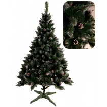 Ялина штучна ЕЛІТНА З ШИШКАМИ 1,5 м (біле напилення)