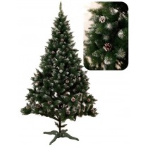 Ялина штучна ЕЛІТНА З ШИШКАМИ 2,2 м (біле напилення)