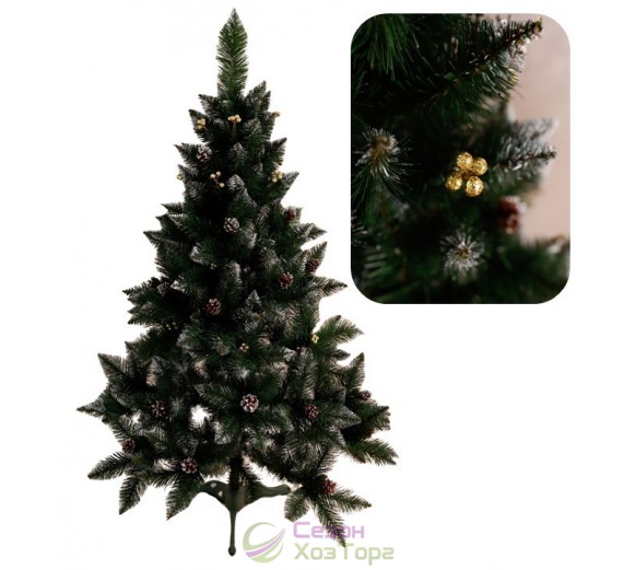 ЯЛИНА ЕЛІТНА ШИШКИ+КАЛИНА (червона, синя, золота, срібна)1,5м