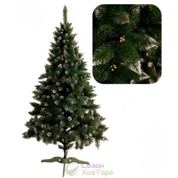 ЯЛИНА ЕЛІТНА ШИШКИ+КАЛИНА (червона, золота, синя, срібна) 2,2м