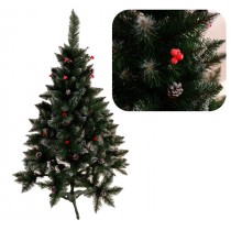 ЯЛИНА ЕЛІТНА ШИШКИ+КАЛИНА 1,3м (золота,срібна,червона, синя)