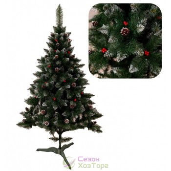 ЯЛИНА ЕЛІТНА ШИШКИ+КАЛИНА (червона, синя, золота, срібна) 1,8м