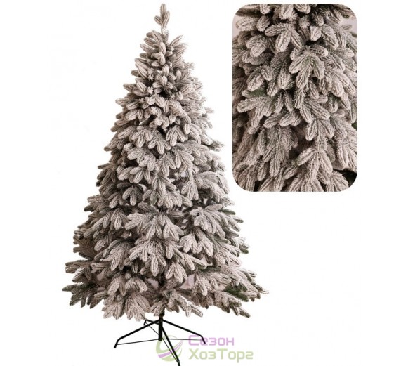 Ель литая "VIP Роял" заснеженная, хвоя "5 веточек"2,1м