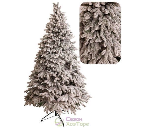 Ель литая "VIP Роял" заснеженная, хвоя "5 веточек"2,3м