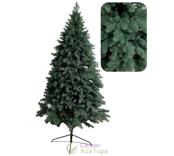 Ель литая "Роял" зеленая, голубая хвоя "5 веточек" 2,5м