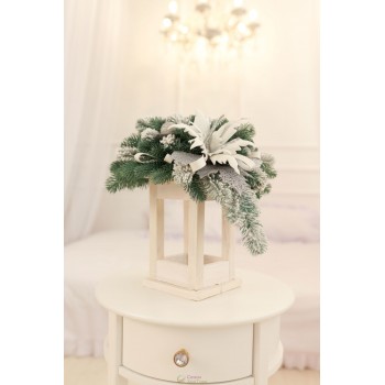 Різдвяний ліхтар з декором 35х30см 