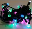Гирлянда электрическая LED 50, светодиодная, с линзой, черный  провод (SH138)