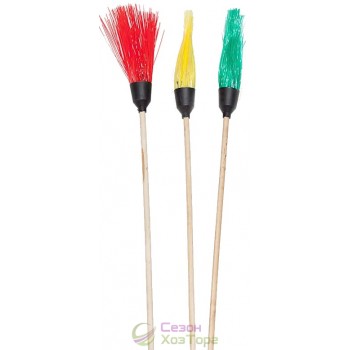 Мітла кругла пластикова з держаком