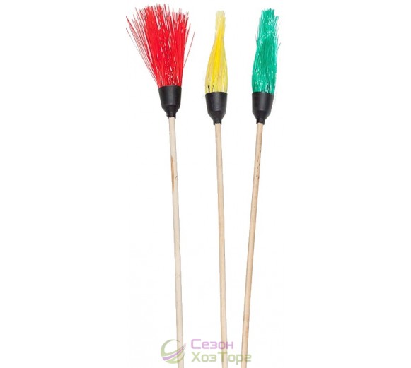 Мітла кругла пластикова з держаком