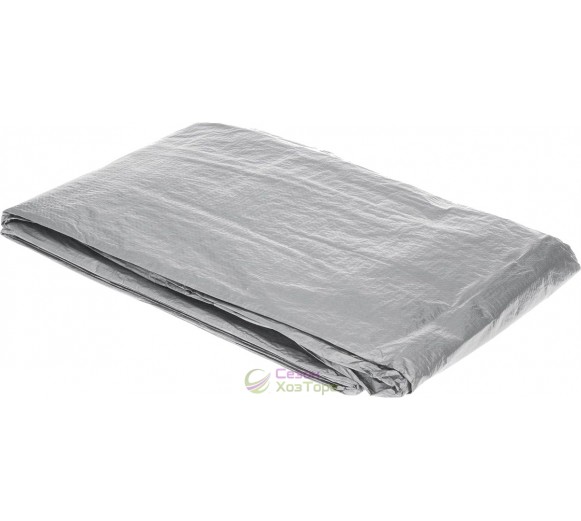 Тент, тарпаулін 3*5 м сірий (щільність 100 г/м²) 