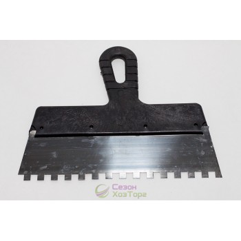 Шпатель із нержавіючої сталі 250 мм, зуб 6*6, 8*8