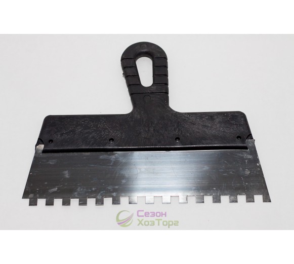 Шпатель із нержавіючої сталі 250 мм, зуб 6*6, 8*8