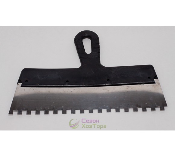 Шпатель із нержавіючої сталі 300 мм, зуб 6*6, 8*8