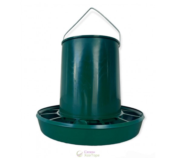Кормушка бункерная для птиц Зеленая (6 литров)