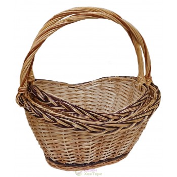 Плетені кошики з лози "Рибалка" (набір із 2 шт)