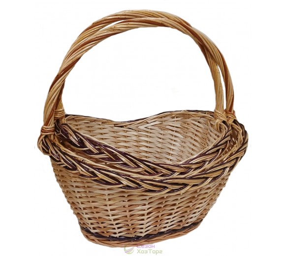 Плетеные корзины из лозы "Рыбак" (набор из 2 шт)