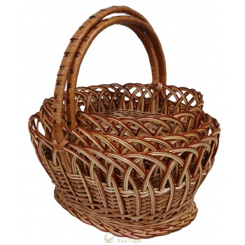 Плетені великодні кошики з лози Коса (набір 3шт)