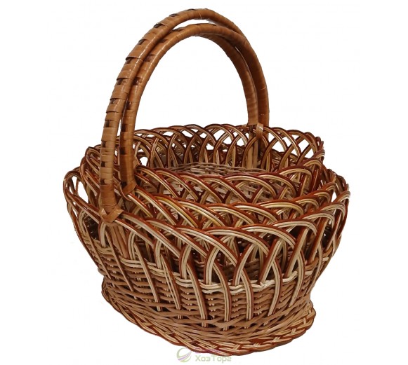Плетеные пасхальные корзины из лозы Коса (набор 3шт)