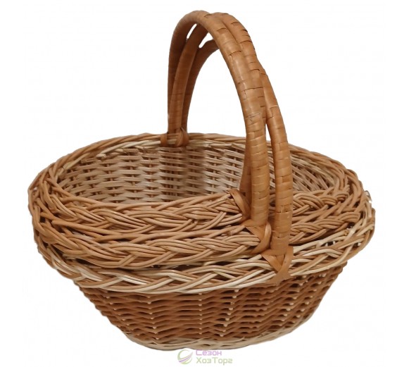 Пасхальные корзины из лозы овальной формы (набор 3шт)