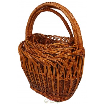 Плетені кошики з лози з високим бортом (набір 4 шт)