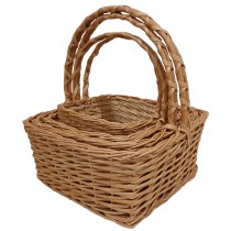 Плетеные Квадратные корзины из лозы (набор из 4 шт)