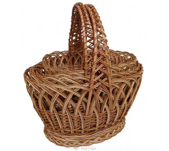 Плетеные корзины из лозы с двойной ручкой Кобра (набор из 4 шт)