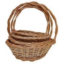 Плетеные Круглые корзины из лозы d-40см (набор из 4 шт)