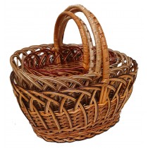 Плетеные пасхальные корзины из лозы (набор из 4 шт)