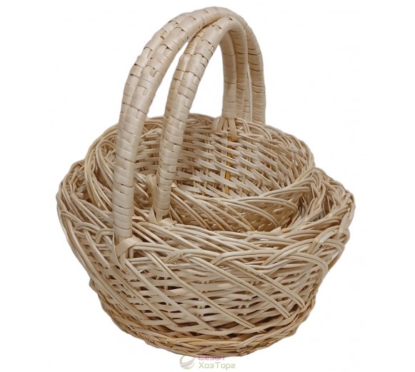 Плетеные Белые пасхальные корзины из лозы (набор из 4 шт)