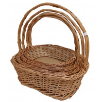 Плетеные прямоугольные корзины из лозы (набор из 4 шт)