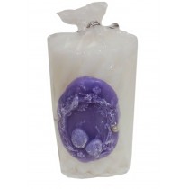 Пасхальная свеча-столбик из парафина с рисунком 8х5см