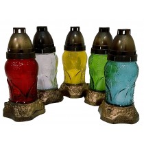 Лампадка стеклянная на 18 часов "Сердце микс"