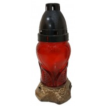 Лампадка стеклянная на 18 часов "Рифление сердце"