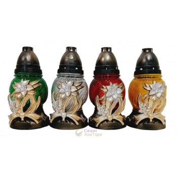 Лампадка стеклянная на 24 часа "Нарцисс"  