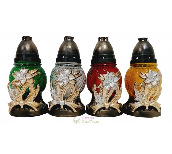 Лампадка стеклянная на 24 часа "Нарцисс"  