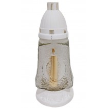 Лампадка стеклянная на 36 часов "Свеча" прозрачная