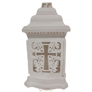 Лампадка Капличка квадратная белая на 36 часов  