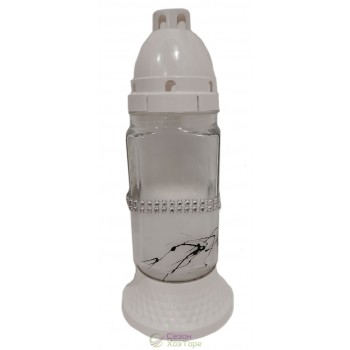 Лампадка стеклянная на 36 часов "Нитка белая"