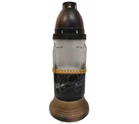 Лампадка стеклянная на 36 часов "Нитка черная"