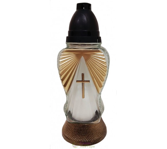 Лампадка стеклянная на 48 часов "Крылья"