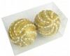 Набір золотих новорічних кульок (2 шт в упаковці) SH198