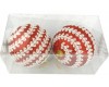 Кулі червоні зі спіральним візерунком 100мм, у наборі 2 шт (SH222)