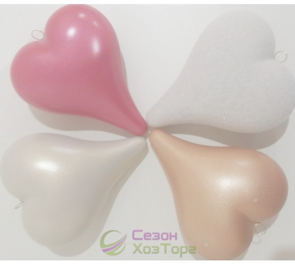 Елочное украшение "Сердце" в ассортименте