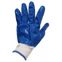 Рукавички захисні з нітриловим двостороннім покриттям (сині, жовті)